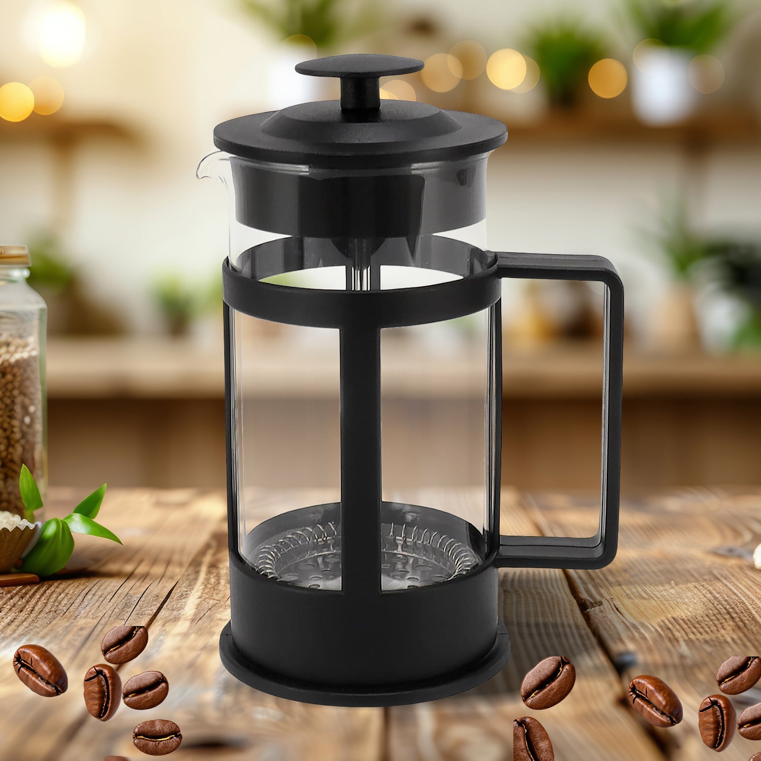 Coffee and Tea maker, Coffee Maker Glass Stainless Steel Coffee Press Glass Teapot for Camping Travel Gifts kitchen tools (Approx 350ml) Coffee and Tea maker, Coffee Maker Glass Stainless Steel Coffee Press Glass Teapot for Camping Travel Gifts kitchen tools (Approx 350ml)